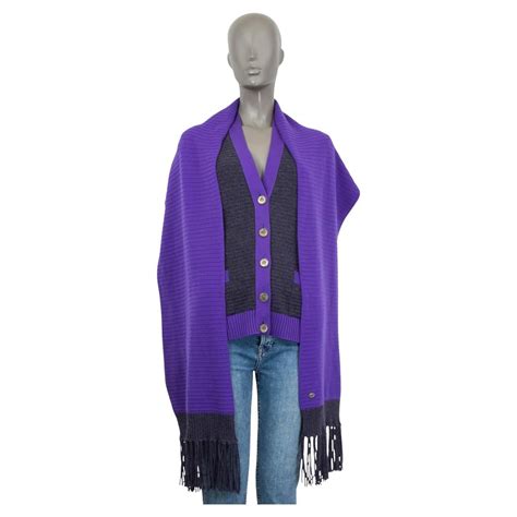 chanel purple cashmere sleeveless sweater.